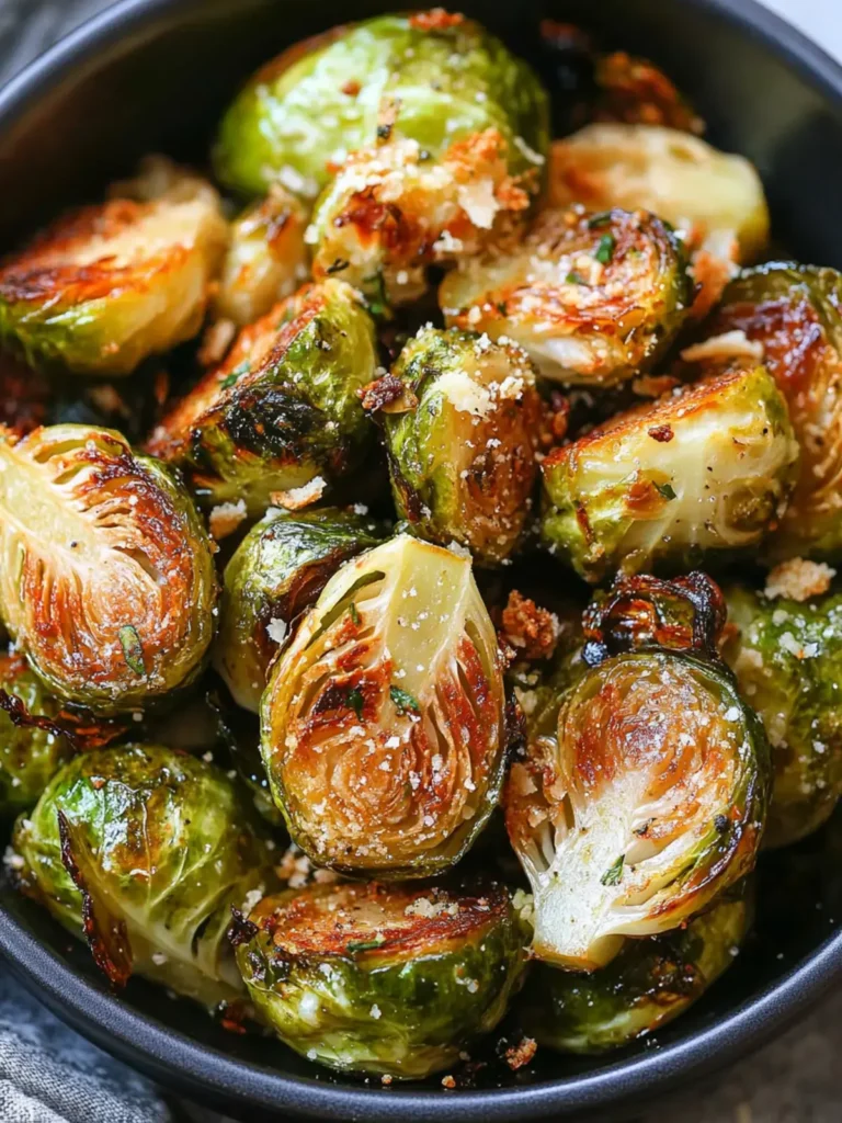 Garlic Parmesan Roasted Brussels Sprouts