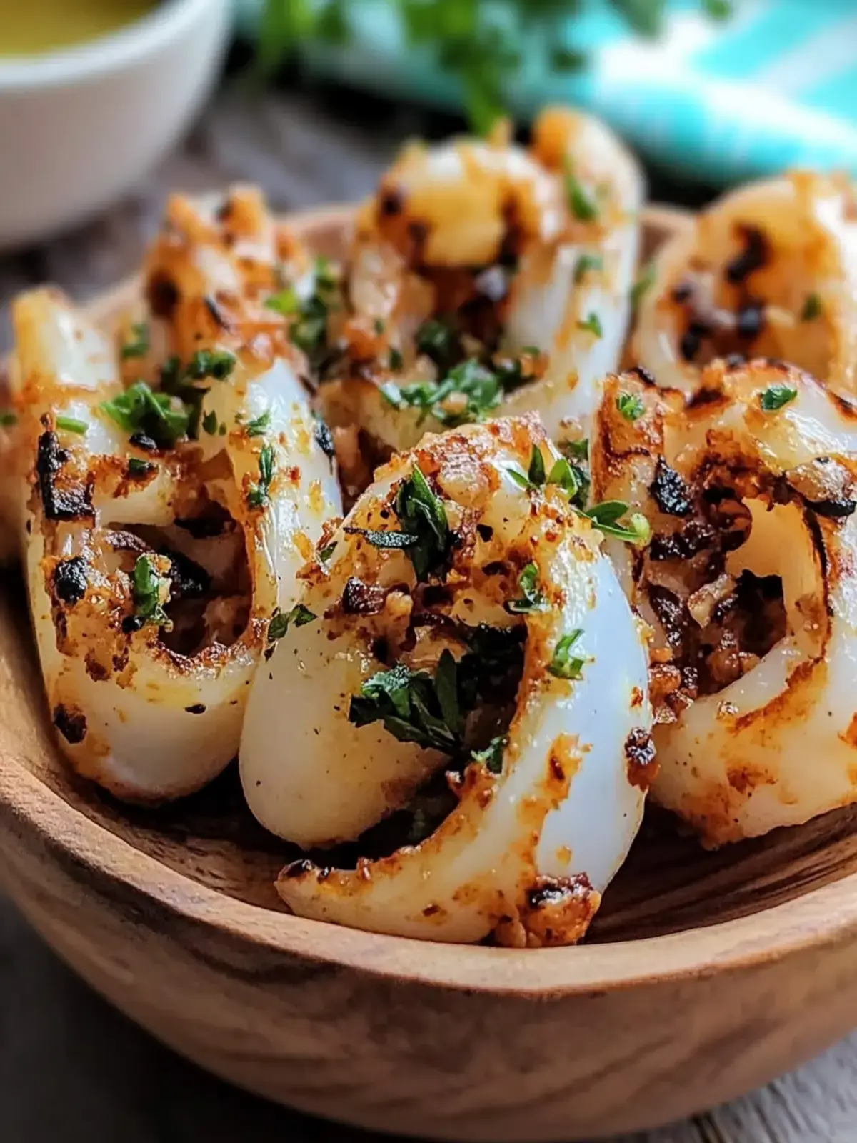 Garlic Parsley Grilled Squid