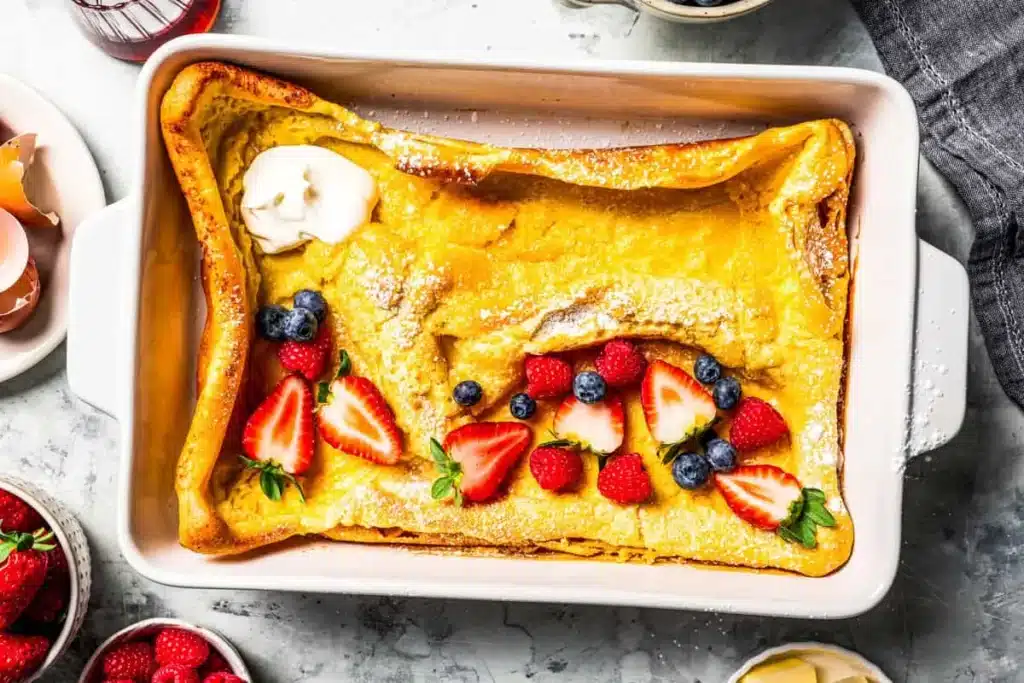 German Pancake Recipe – Golden & Fluffy Baked Pancakes!