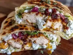Flavorful Greek Chicken Gyro Wrap with Easy Homemade Tzatziki