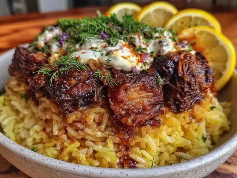 Greek lemon rice bowl