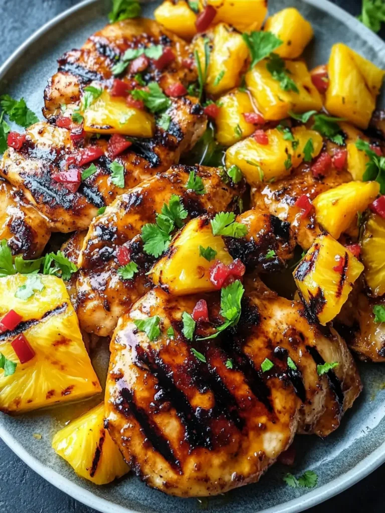 Grilled Mango Pineapple Chicken