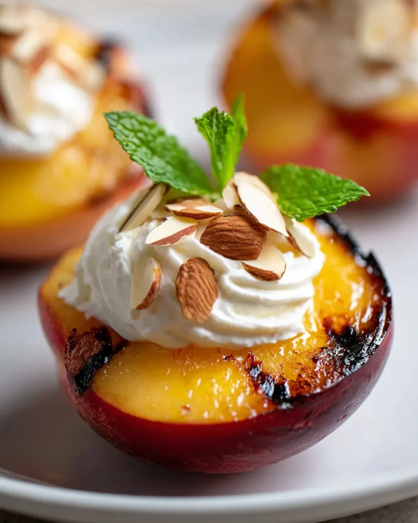 Grilled Peaches with Mascarpone