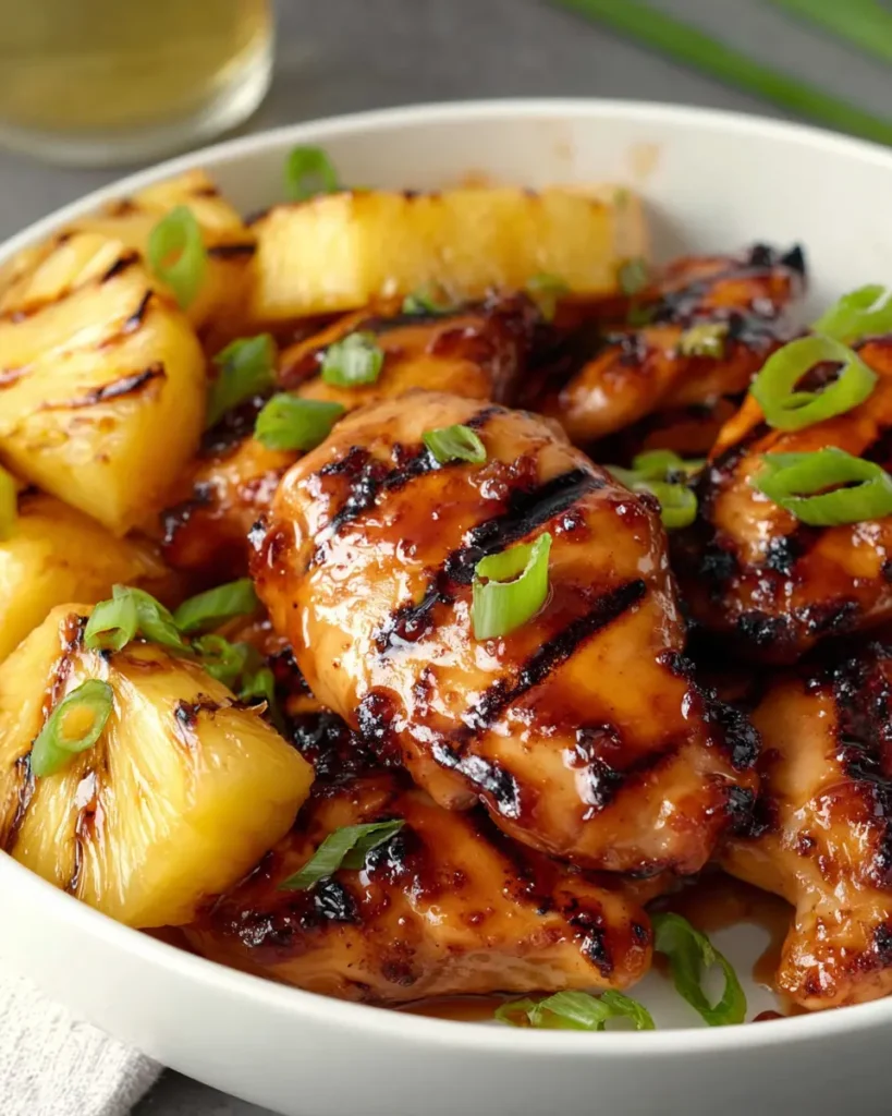 Sticky Grilled Pineapple Chicken