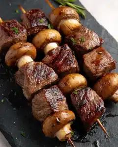 Grilled Steak and Mushroom Kabobs