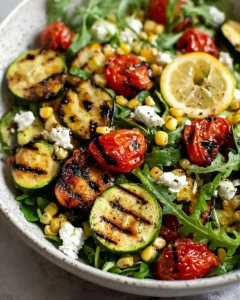 Grilled Zucchini Salad with Lemon-Oregano Vinaigrette