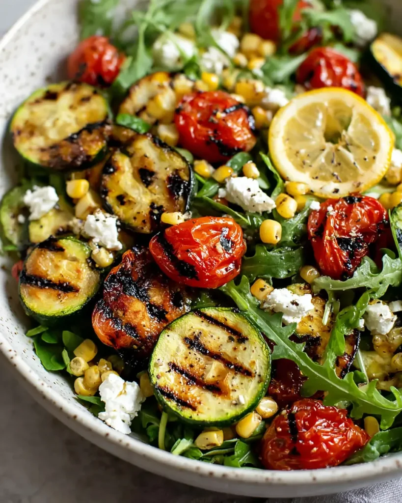 Grilled Zucchini Salad Bowl