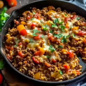 Easy Ground Beef and Rice Skillet