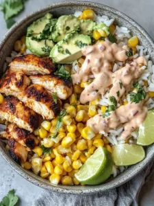 Healthy Street Corn Chicken Rice Bowl