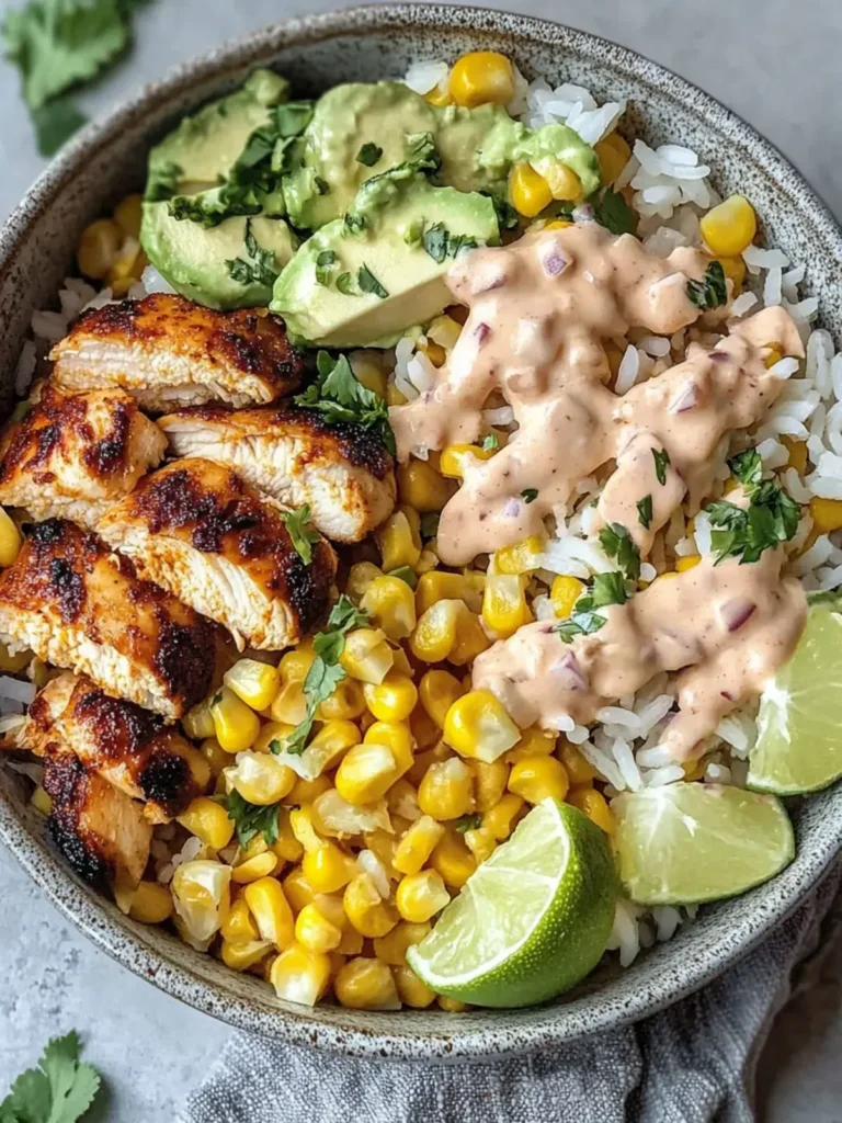 Healthy Street Corn Chicken Rice Bowl