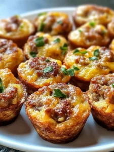 High-Protein Pancake Sausage Mini Muffins