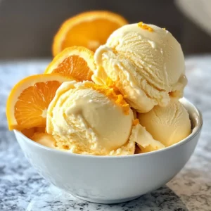 Homemade Orange Creamsicle Ice Cream