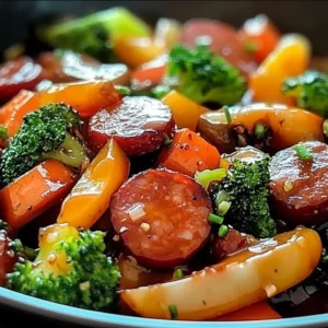 Honey Garlic Kielbasa and Veggies