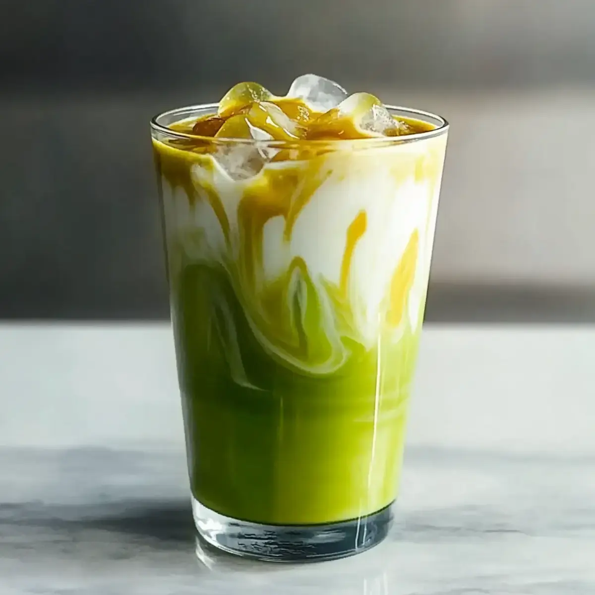 Iced Honey Vanilla Matcha Latte