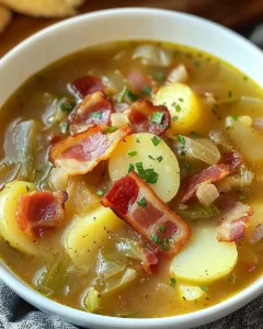 Irish Bacon, Cabbage, and Potato Soup