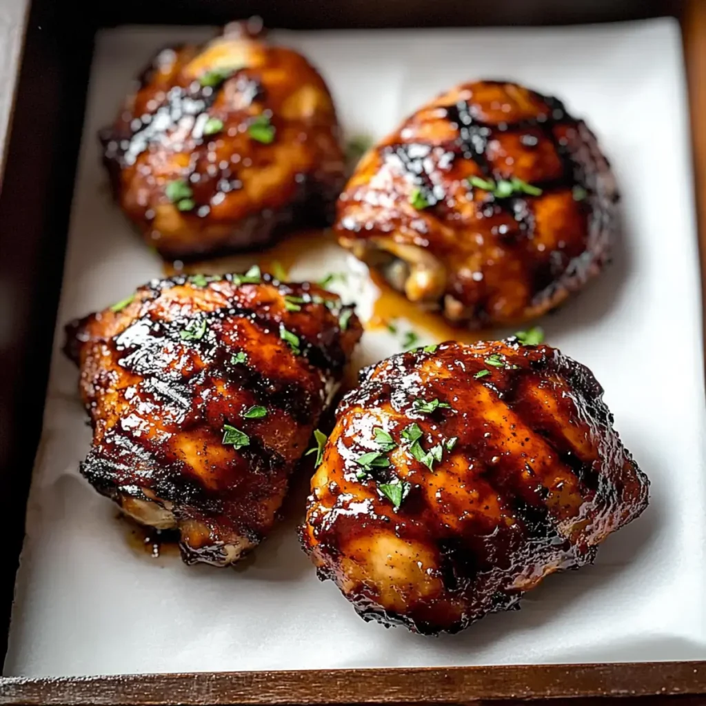Juicy Grilled BBQ Chicken Thighs