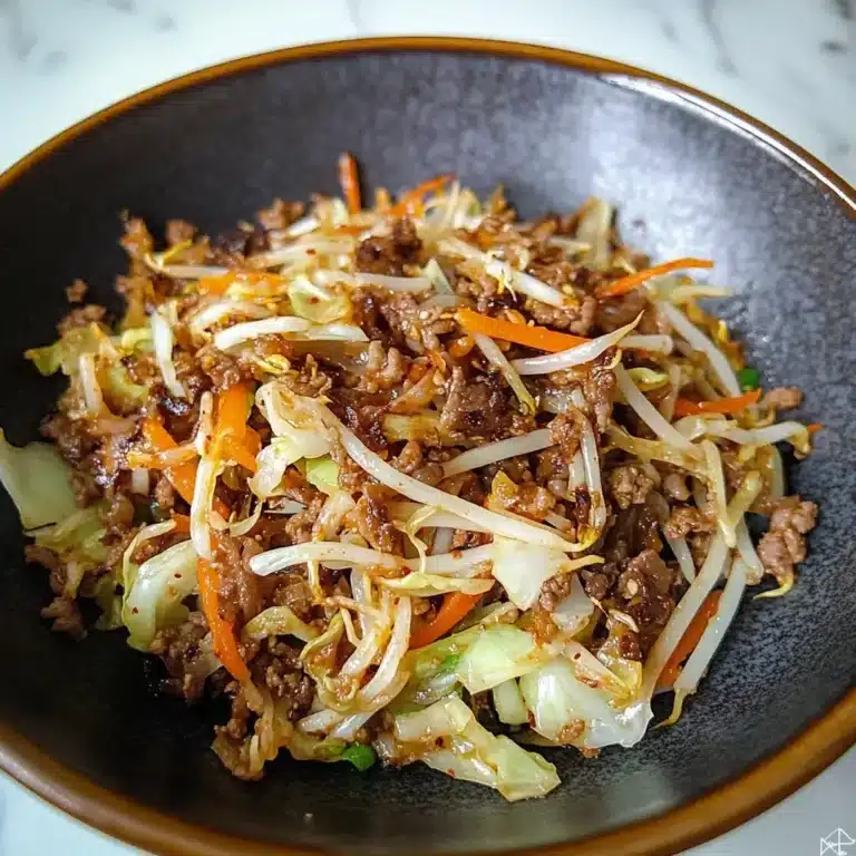 Korean-style Sauteed Beef with Bean Sprouts and Cabbage