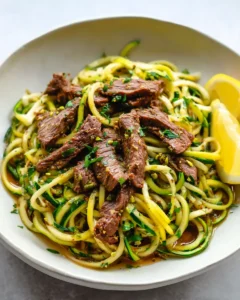 Lemon Garlic Butter Steak Meal