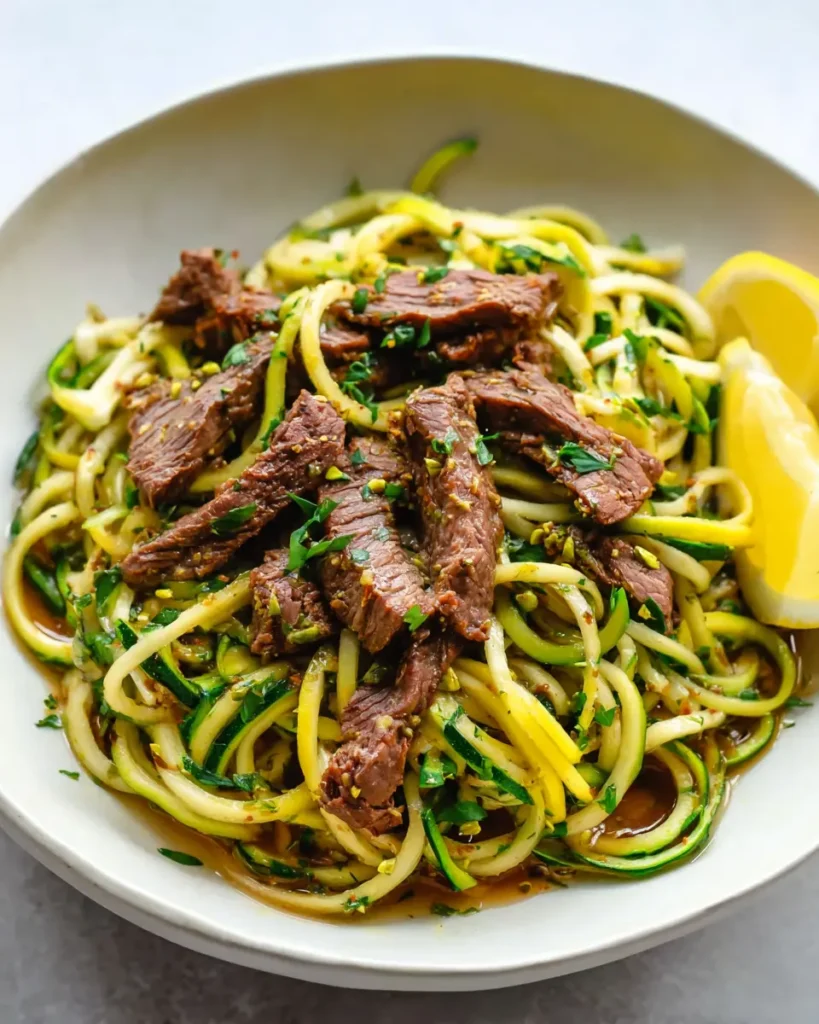 Lemon Garlic Butter Steak Meal