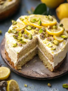 Heavenly Lemon Pistachio Cake