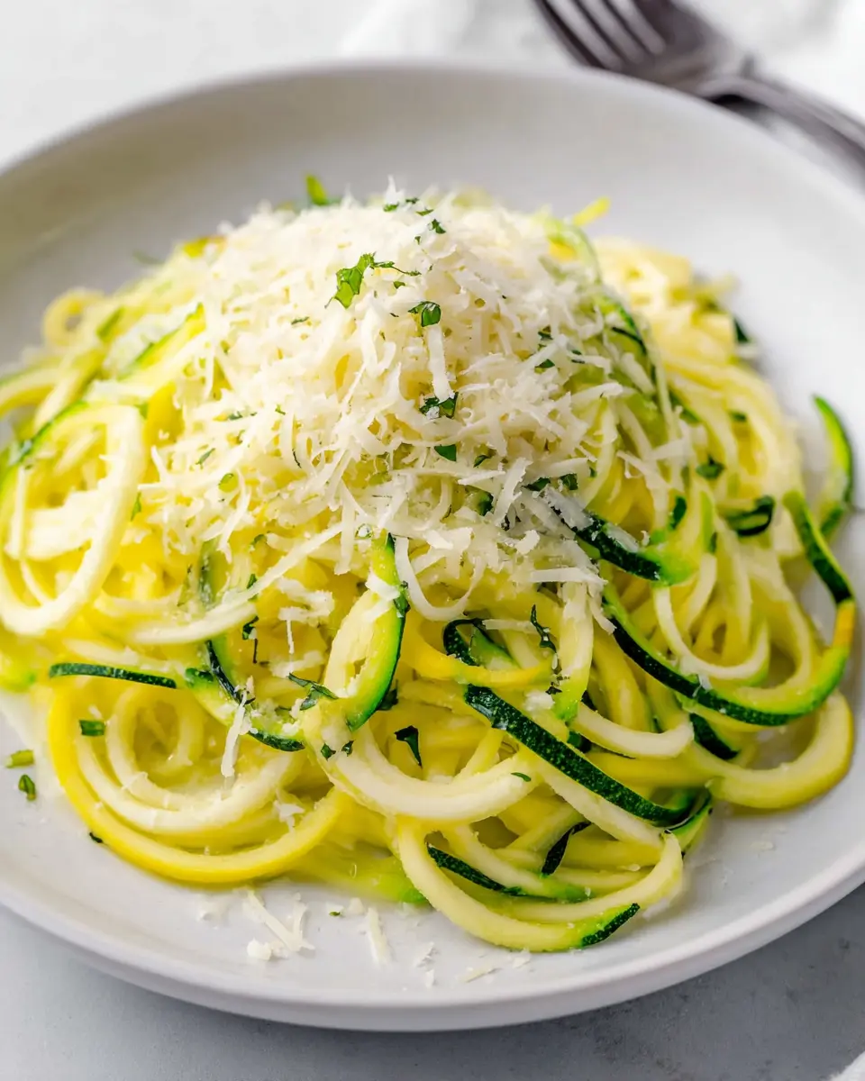 Low Carb Lemon Garlic Zucchini Noodles