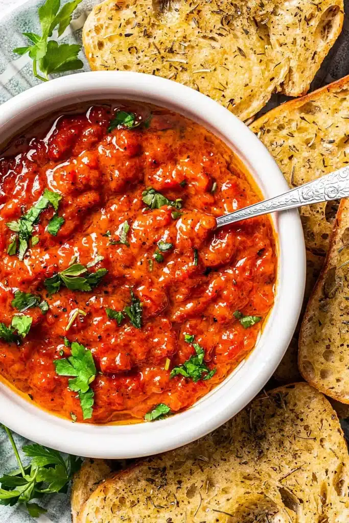 Ajvar (Roasted Red Pepper Relish) – Easy Macedonian Recipe!