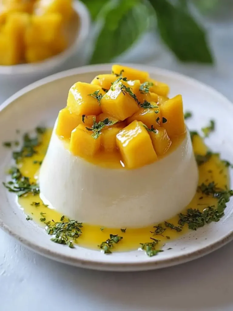 Irresistible Mango Coconut Panna Cotta with Fresh Mango Sauce