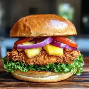 Maui Wowie Chicken Sandwich: A Crunchy Tropical Delight