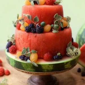 Watermelon Cake: A Refreshing and Healthy No-Bake Dessert