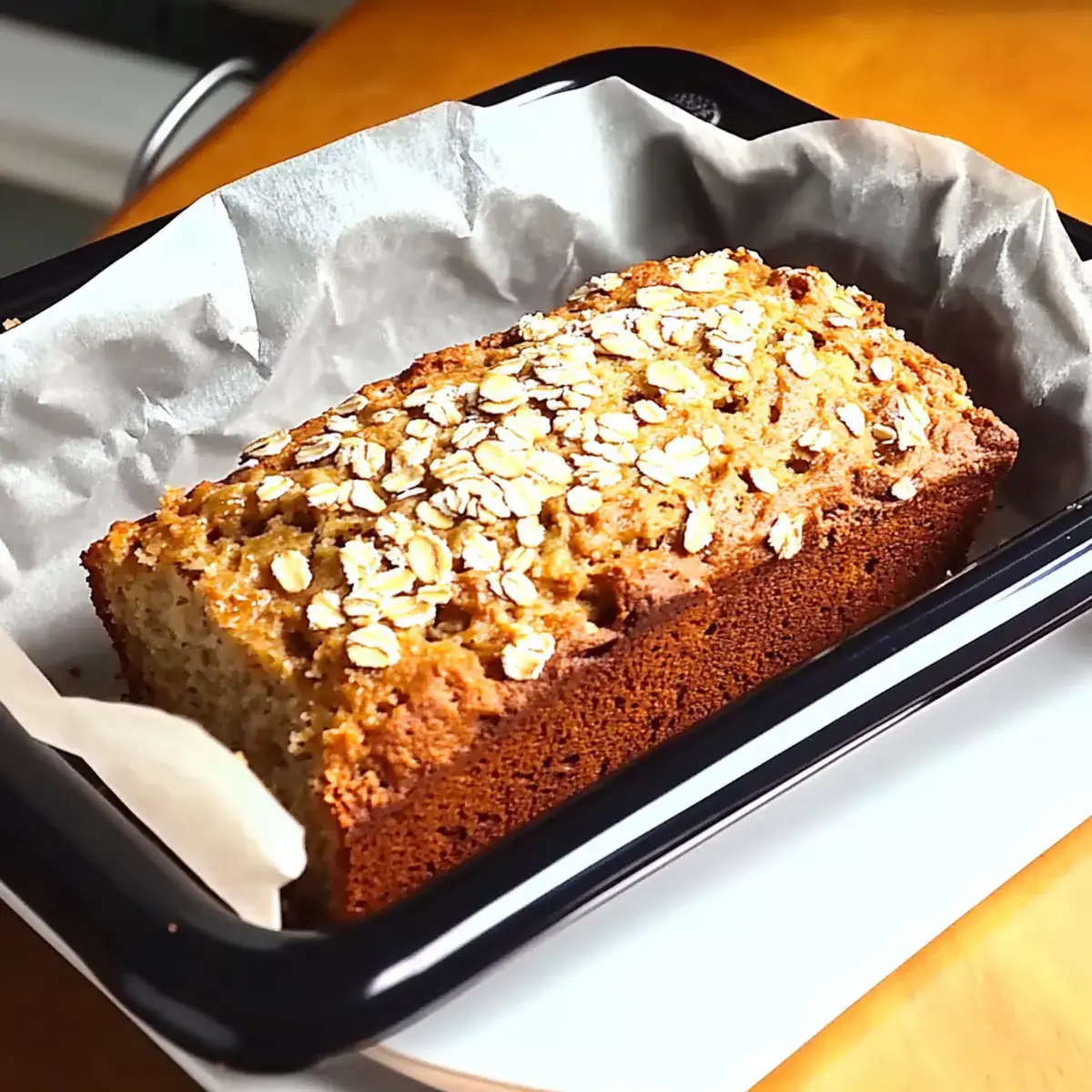 Moist Banana Bread with Oats