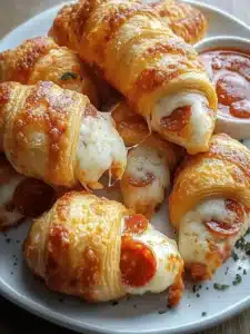 Gooey Mozzarella Pepperoni Croissant Rolls