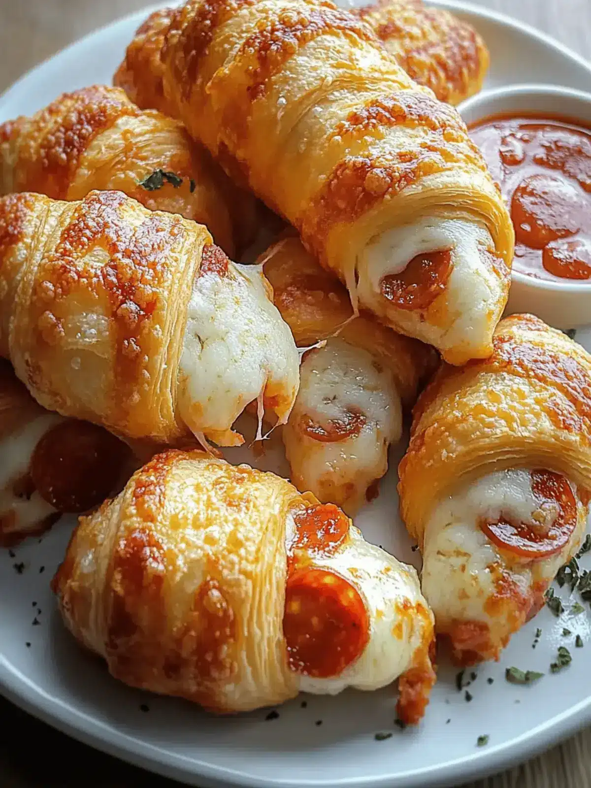 Mozzarella Pepperoni Croissant Rolls