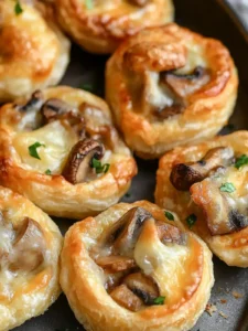 Mouthwatering Mushroom Cheese Puff Bites