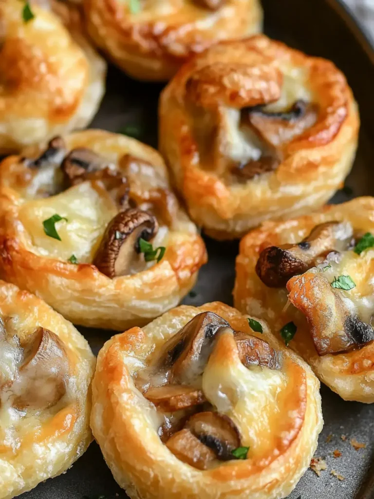 Mushroom Cheese Puff Bites