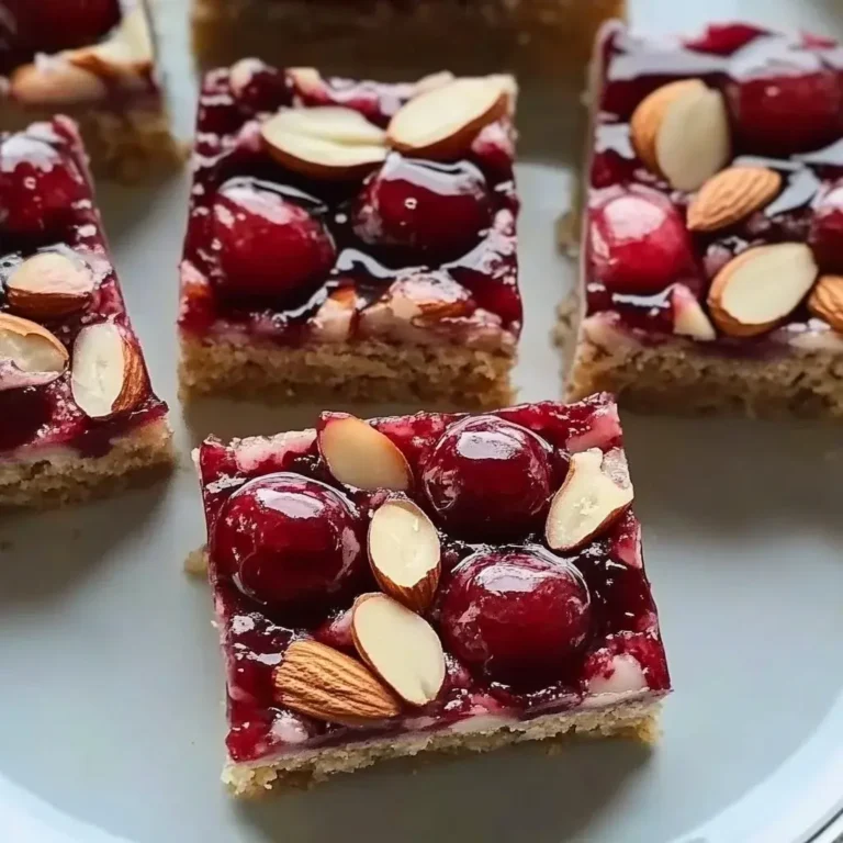 No Bake Almond Cherry Dream Bars