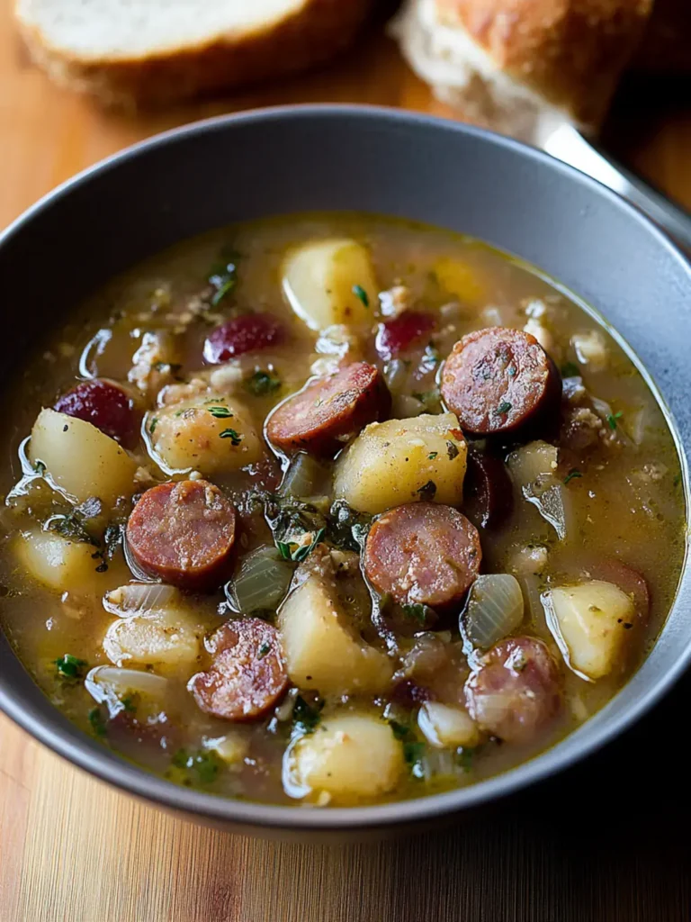 Oktoberfest Stew with Lager and Smoked Sausage