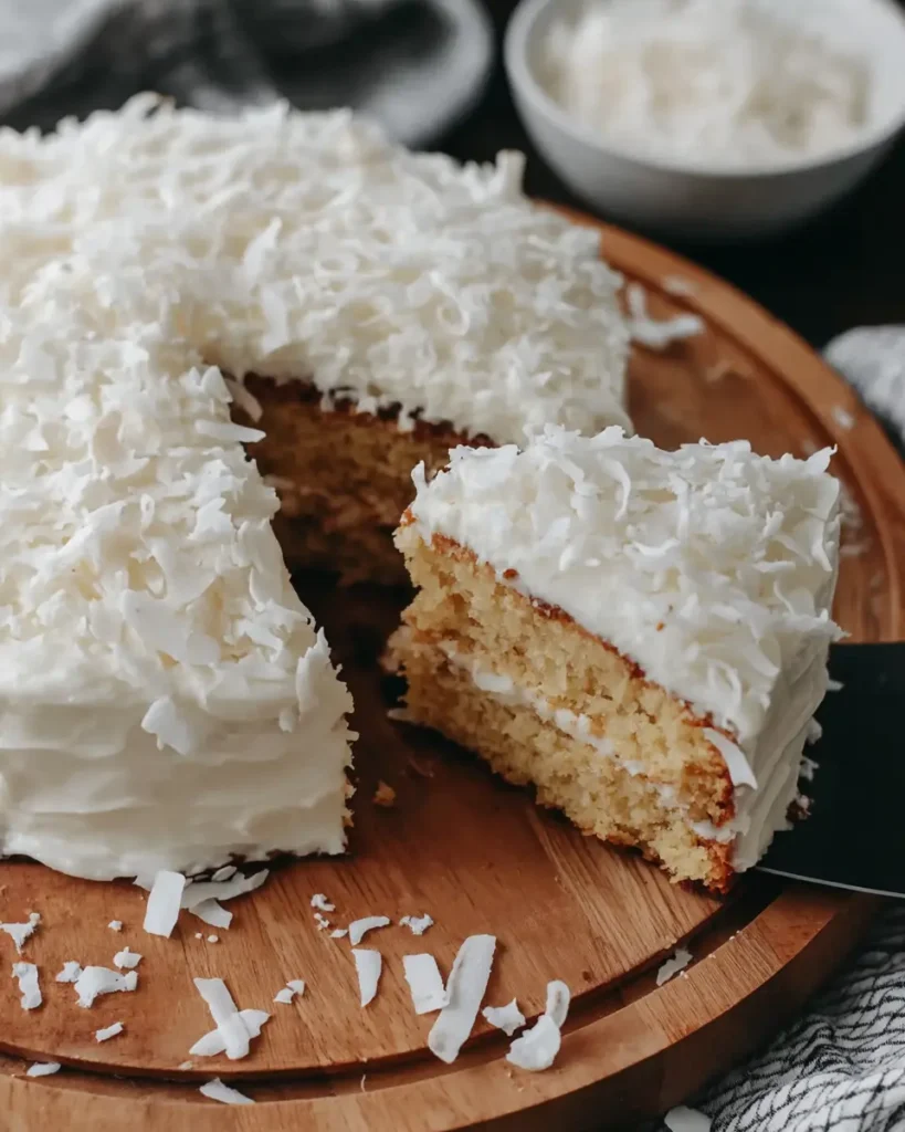 One Layer Coconut Cake