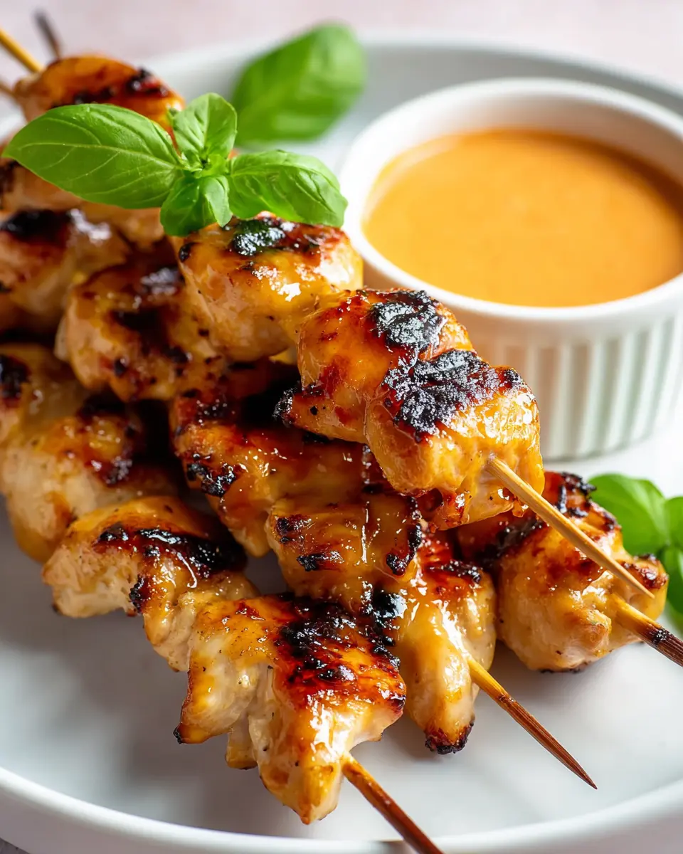 Oven Baked Bang Bang Chicken Skewers