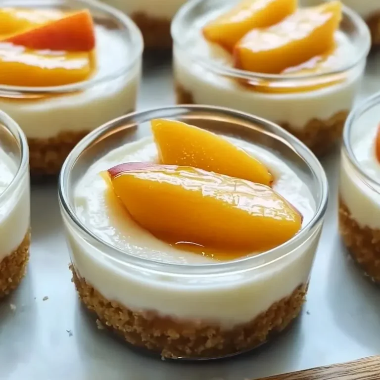 Delicious Peach Cheesecake Cups