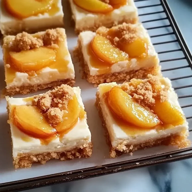 Peach Cobbler Cheesecake Bars