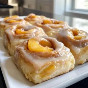 Peach Pie Cinnamon Rolls