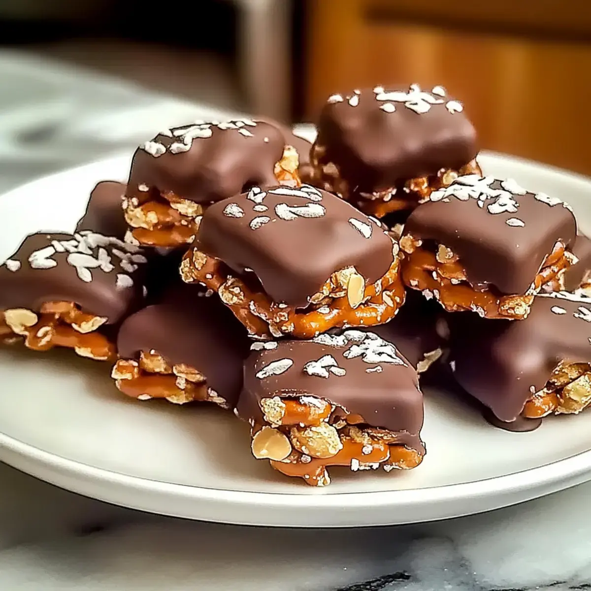 Peanut Butter Pretzel Clusters