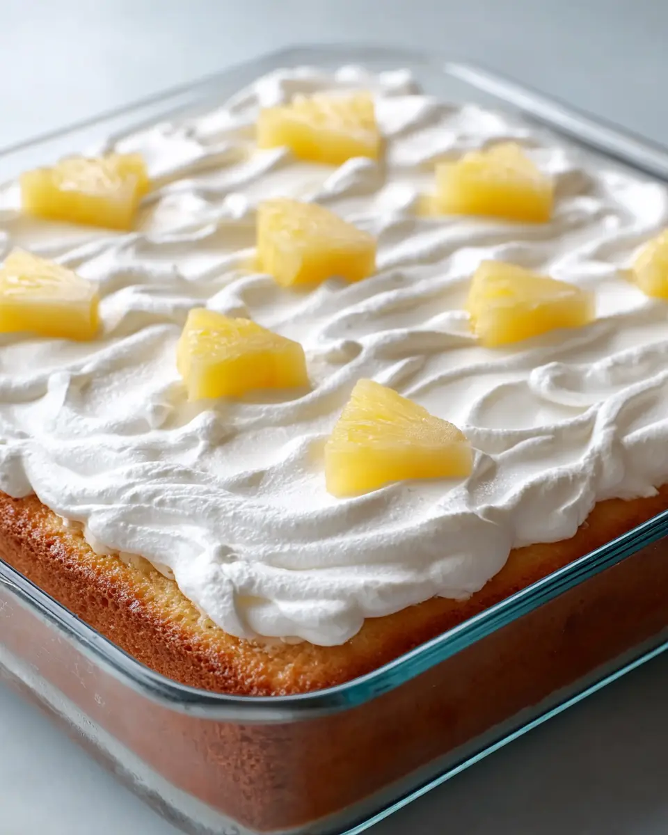 Pineapple angel food cake