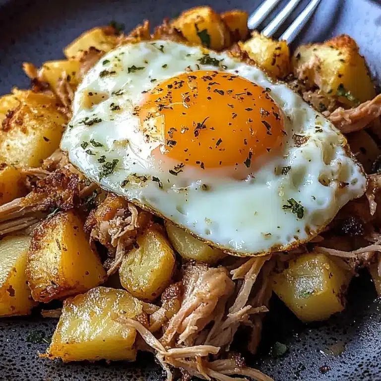 Pulled beef breakfast hash