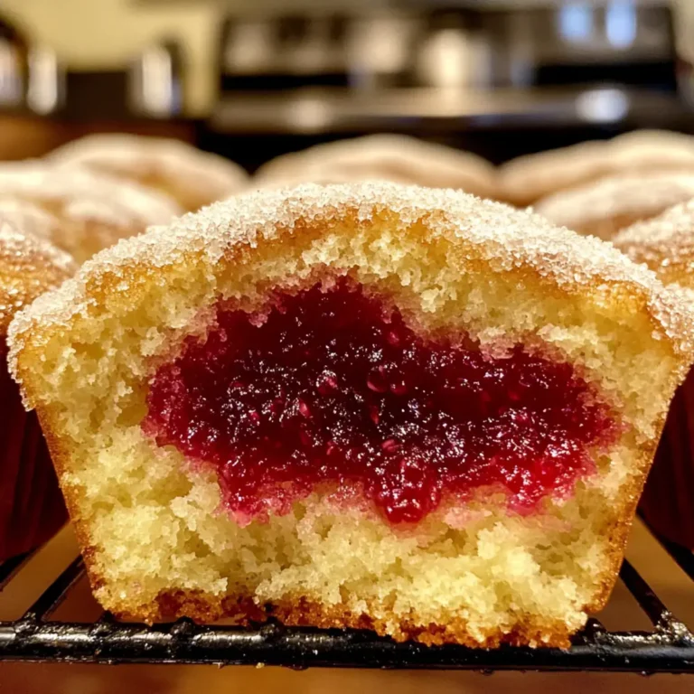 Raspberry Filled Donut Muffins
