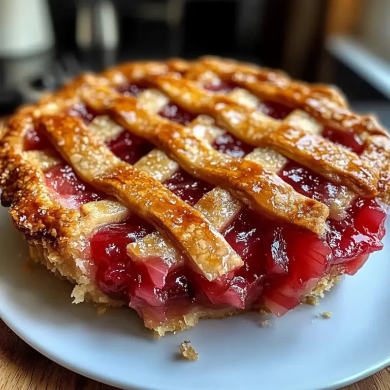Rhubarb Pie Recipe with Lattice Crust
