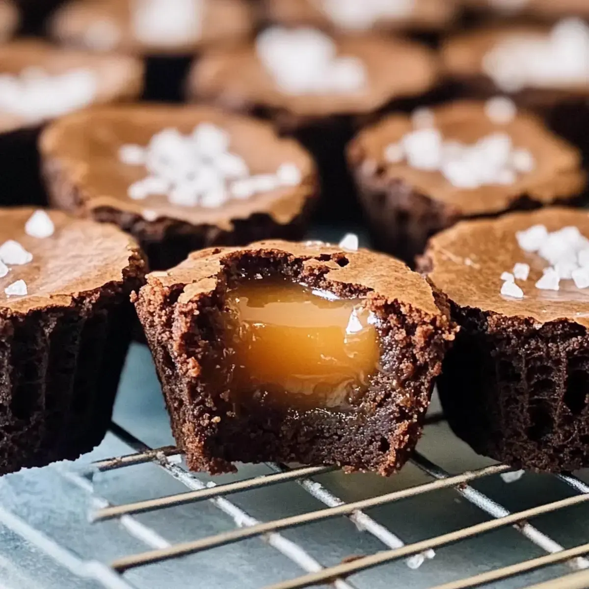 Salted Caramel Brownie Bites