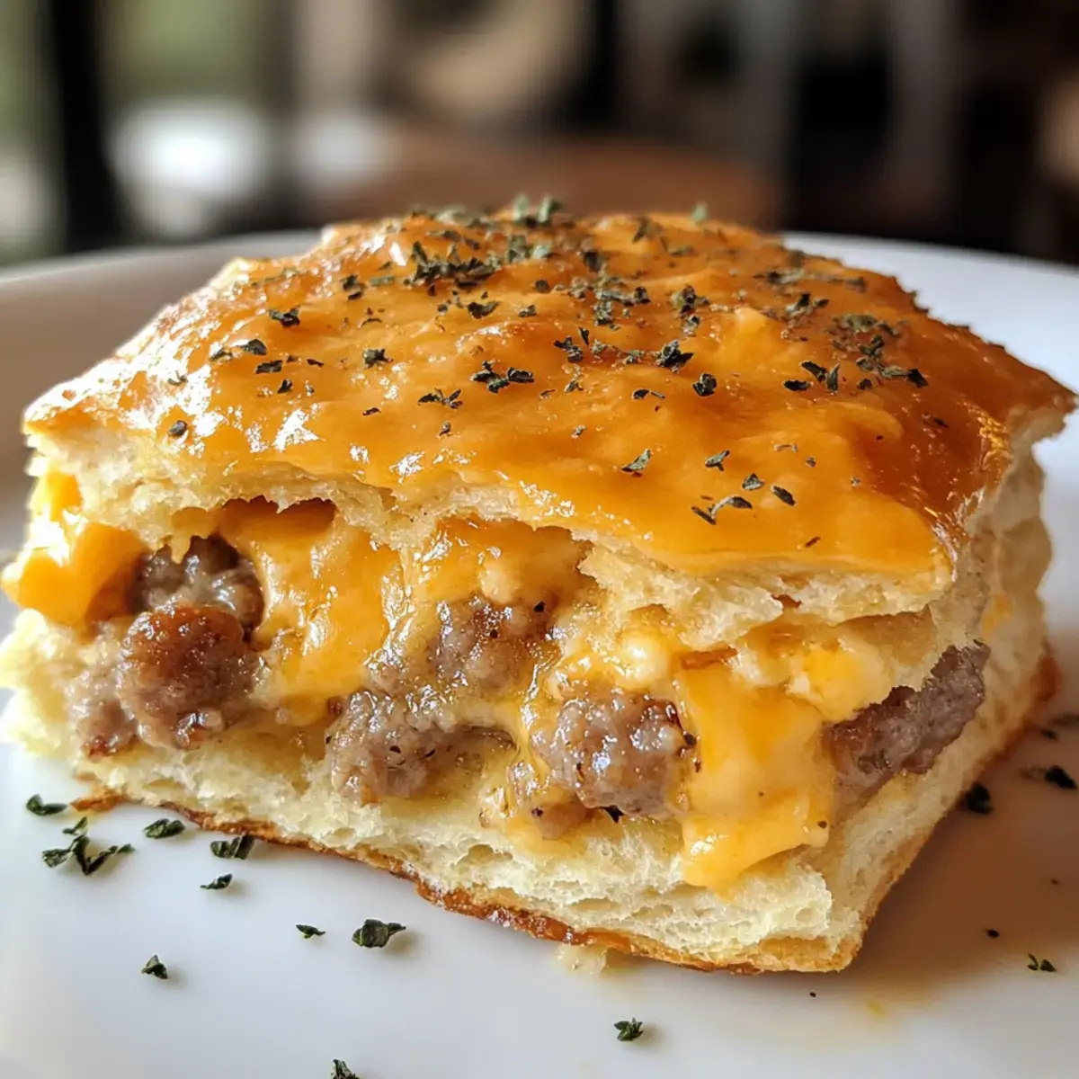 Sausage Cheese Butter Swim Biscuits