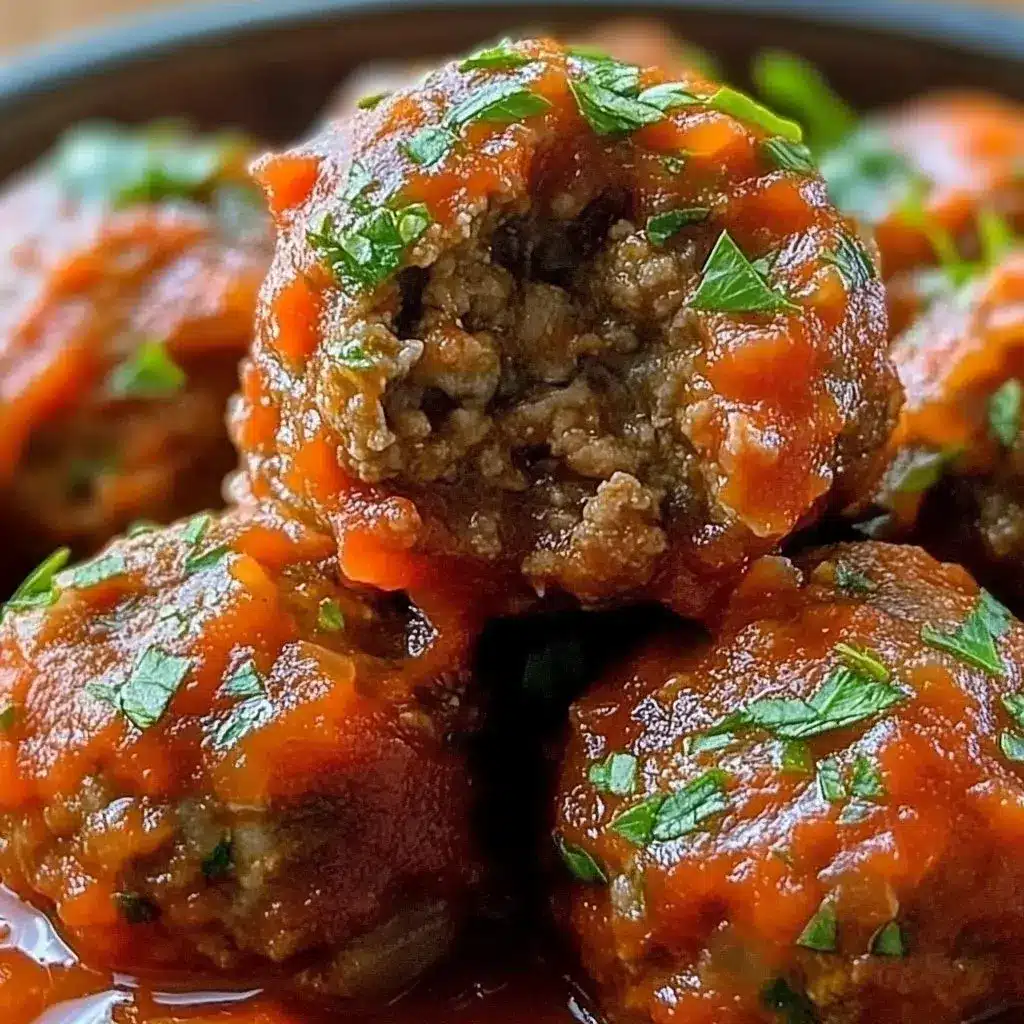 Irresistible Slow Cooker Meatballs in Rich Tomato Sauce