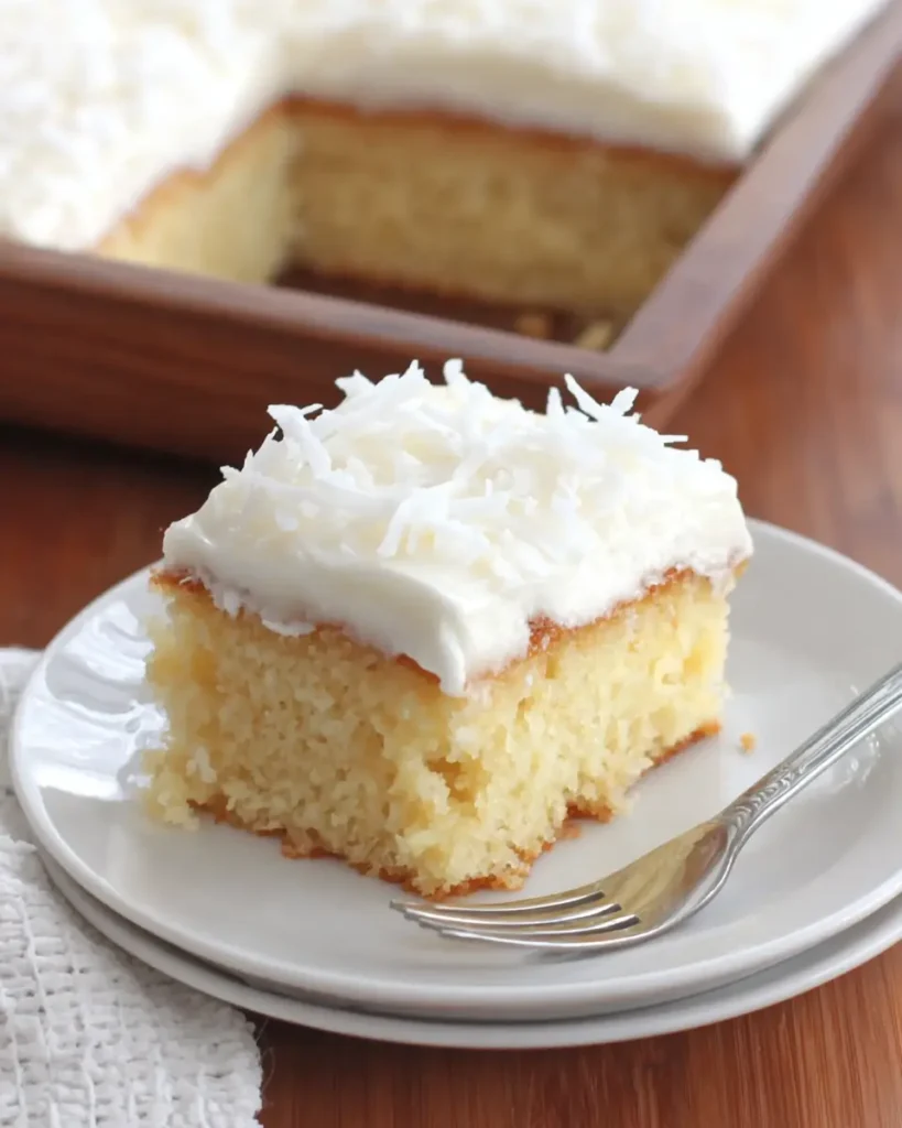 Sour Cream Coconut Cake